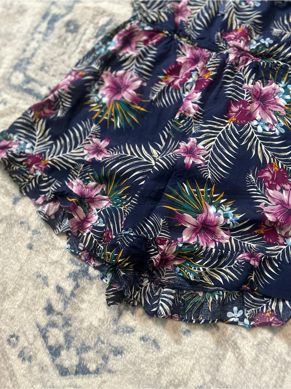 Love Sadie Navy Floral Romper